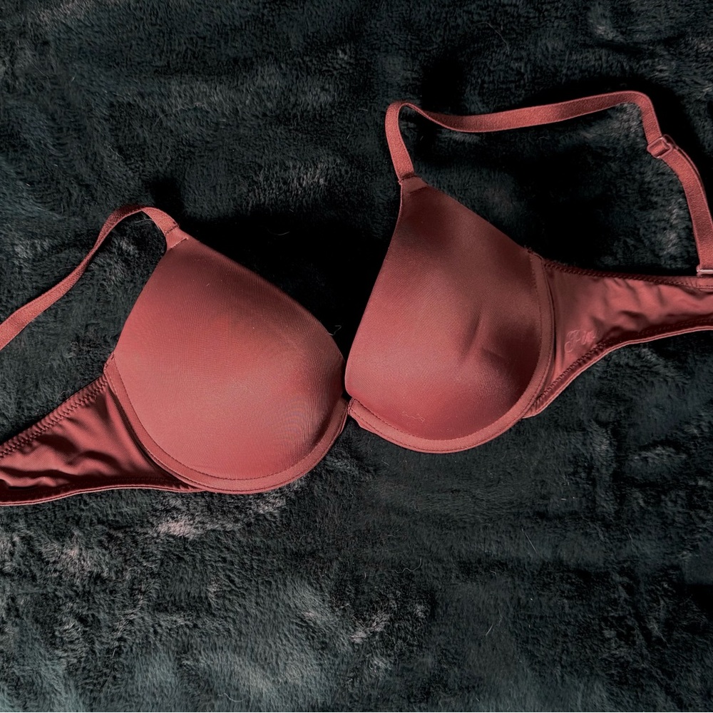 NWOT / *PINK* Push-Up Brown Bra / 32C